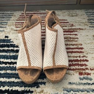 Cork summer wedges
